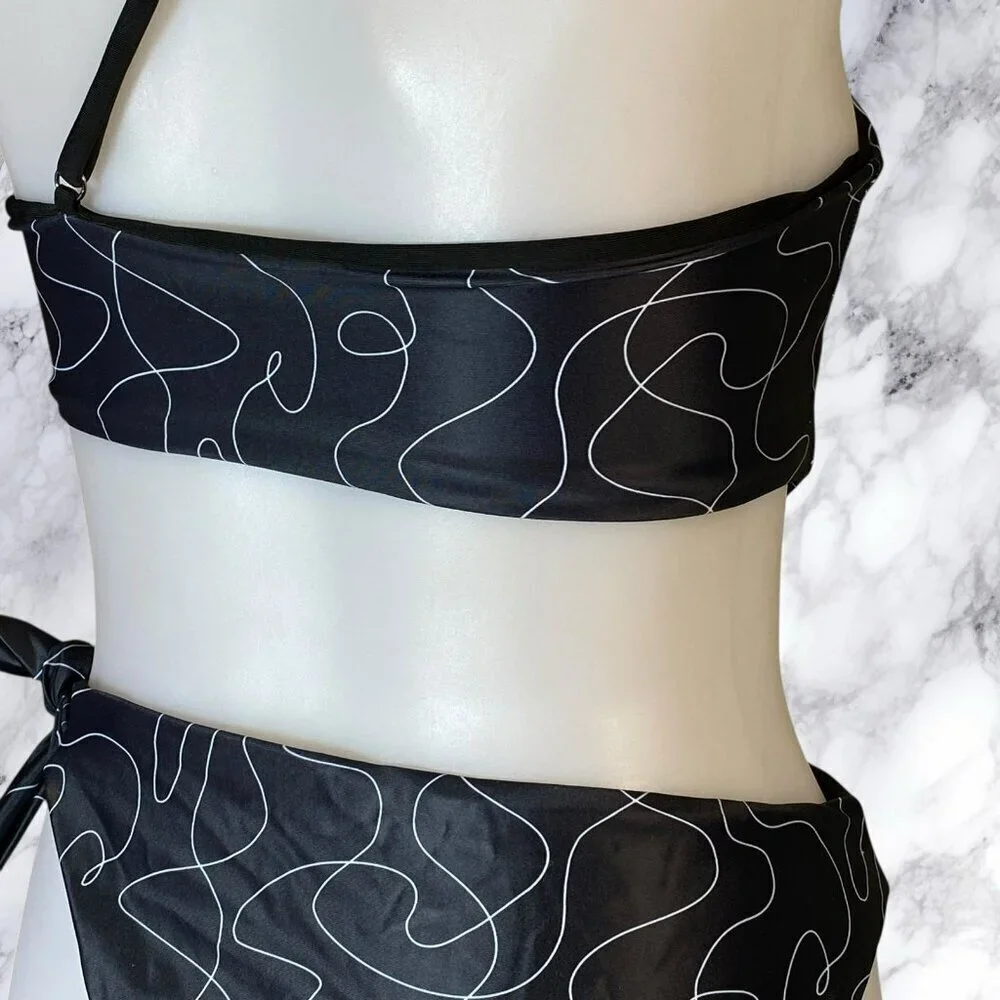 lovewave Nadege One Piece - Black & White Swirl